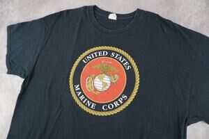 Gildan U.S. Marine Corps Seal Graphic Tee Black Size XL